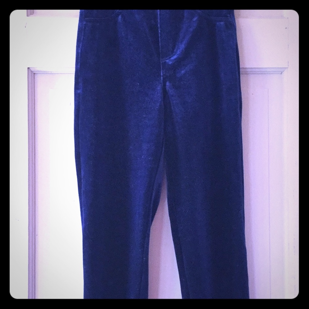 ModCloth Liza Luxe blue velvet jeggings